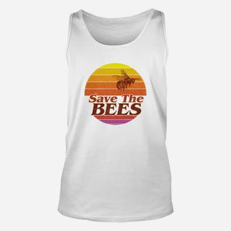 Save The Bees Flower Girl Boy Vintage Retro Fashion Unisex Tank Top - Seseable
