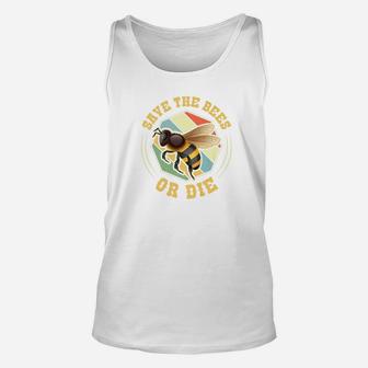 Save The Bees Vintage Retro Gift For Beekeeper Unisex Tank Top - Seseable
