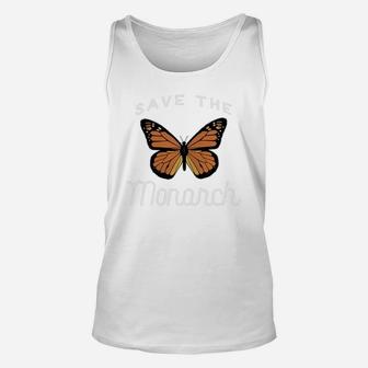 Save The Monarch Butterfly Shirt Cute Butterflies Gift Unisex Tank Top - Seseable