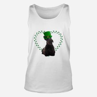 Scottish Terrier Heart Paw Leprechaun Hat Irish St Patricks Day Gift For Dog Lovers Unisex Tank Top - Seseable