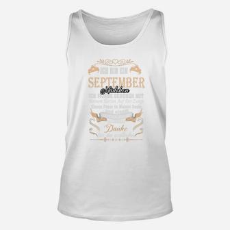 September Geburtstag Unisex TankTop, Dankesspruch Motiv - Seseable