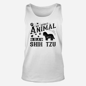 Shih Tzu Is My Spirit Animal Unisex Tank Top - Seseable
