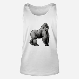 Silver Back Gorilla Unisex Tank Top - Seseable