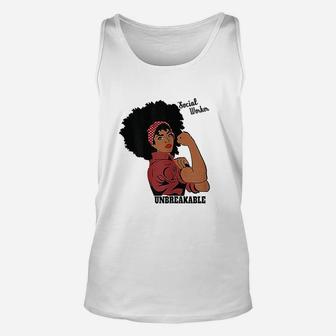 Social Worker Typography Gift Black Women Unisex Tank Top - Seseable