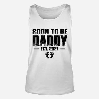 Soon To Be Daddy 2021 Expecting Dad Gifts Vintage New Papa Unisex Tank Top - Seseable
