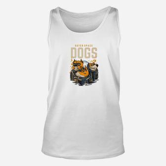 Space Dogs Outer Space Astronaut Puppy Scifi Inspired Gift Premium Unisex Tank Top - Seseable