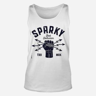 Sparky Electrician Funny Lineman Dad Retro Vintage Gifts Men Unisex Tank Top - Seseable
