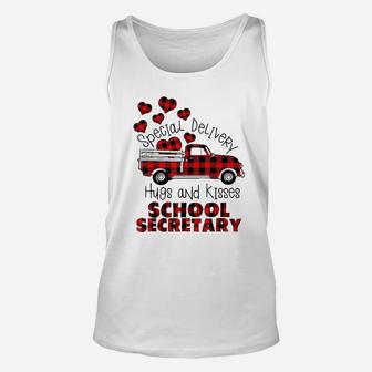 Special Delivery Hug And Kisses School Secretary Unisex Tank Top - Seseable