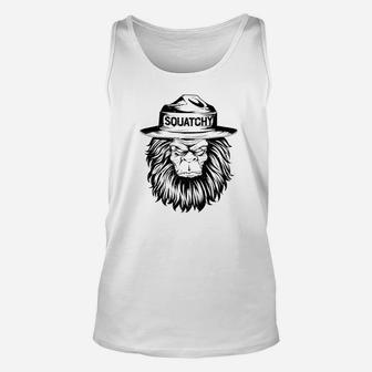 Squatchy Bigfoot Sasquatch Hat Smokey Vintage Bear Unisex Tank Top - Seseable
