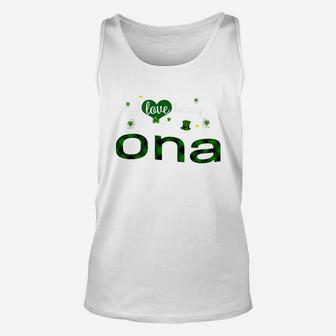 St Patricks Day Cute Shamrock I Love Being Ona Heart Family Gifts Unisex Tank Top - Seseable