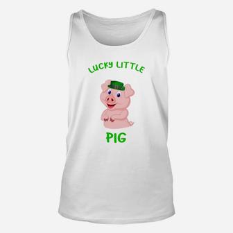 St Patricks Day Leprechaun Hat Lucky Little Pig Animal Lovers Gift Unisex Tank Top - Seseable