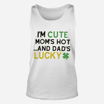 St Patricks Day Onesie Outfit Dads Lucky Unisex Tank Top - Seseable
