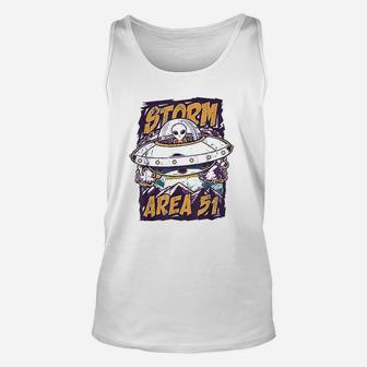 Storm Area 51 They Cant Stop Us All Ufo Roswell Alien Unisex Tank Top - Seseable