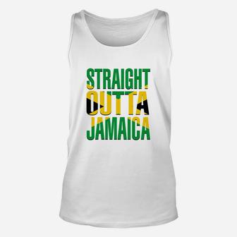 Straight Outta Jamaica Gift Flag Pride T-shirt Unisex Tank Top - Seseable