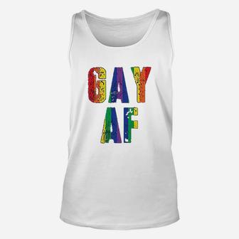 Styles Gay Af For Men Rainbow Flag Gay Pride Gifts For Him Unisex Tank Top - Seseable