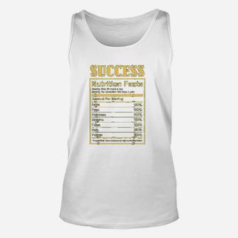 Success Ingredients Nutritional Facts Motivational Art Quote Unisex Tank Top - Seseable