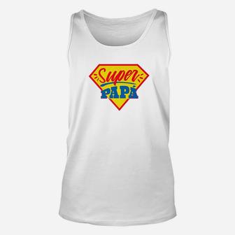 Super Papa Fathers Day Funny Gifts For Dad Premium Unisex Tank Top - Seseable