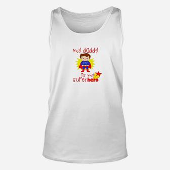 Superhero Dad Family Father Children Daddy Love School Unisex Tank Top - Seseable