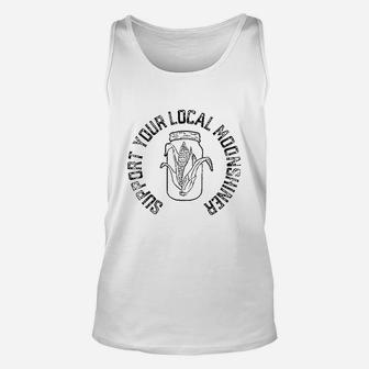 Support Your Local Moonshiner Vintage Jar Minimalist Unisex Tank Top - Seseable