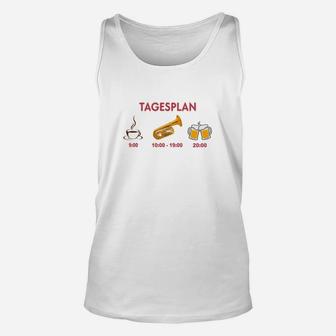 Tagesplan Herren Unisex TankTop mit Wurst, Bier & TV, Lustiges Grafik-Unisex TankTop - Seseable