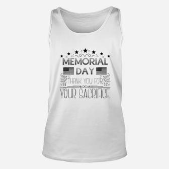 Thank You For Your Sacrifice Memorial Day Unisex Tank Top - Seseable