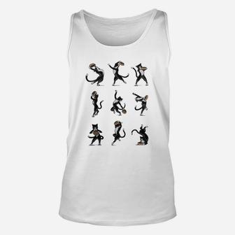 The Dinner Dance - Tuxedo Cat Dancing Unisex Tank Top - Seseable