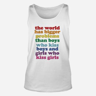 The World Has Bigger Problems Lgbt Community Gay Pride Unisex Tank Top - Seseable