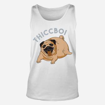Thiccboi Thicc Boi Funny Fat Dog Meme Unisex Tank Top - Seseable