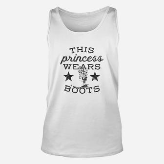 This Princess Wears Boots Unisex Tank Top - Seseable