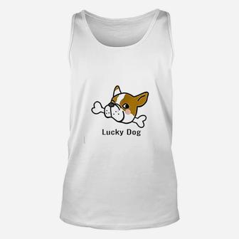 To Be With Your Cute Lucky Dog Face On Unisex Tank Top - Seseable