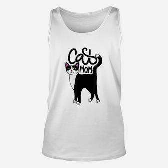 Tuxedo Cat Mom Unisex Tank Top - Seseable