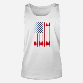 Us American Flag Archery Arrows Hunting Fathers Day Shirt Unisex Tank Top - Seseable