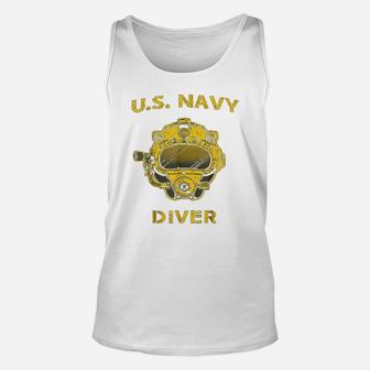 Us Navy Diver Back Only Unisex Tank Top - Seseable