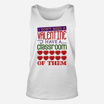 Valentine Days Teacher Classroom Of Valentines Unisex Tank Top - Seseable