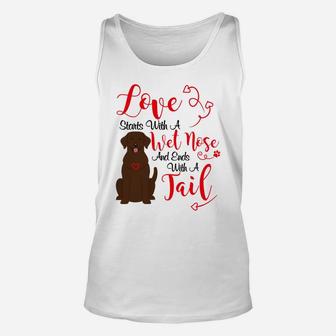 Valentines Day Dog Lover Chocolate Lab Labrador Unisex Tank Top - Seseable