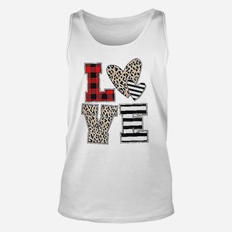 Valentines Day Love Heart Valentines Sequins Heart Love Unisex Tank Top - Seseable