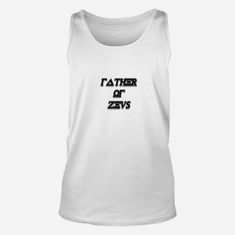 Vater des Zeus Herren-Unisex TankTop, Weiß mit Mythologie-Grafik - Seseable