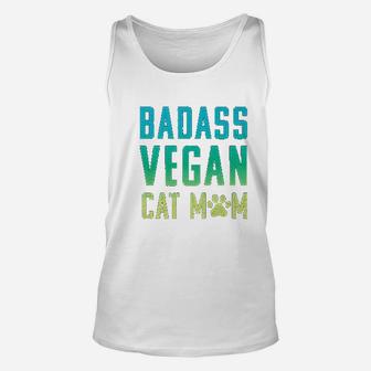 Vegan Cat Mom Cute Vegan Cat Lovers Unisex Tank Top - Seseable