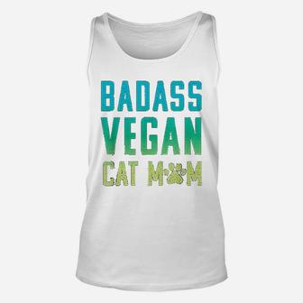 Vegan Cat Mom Cute Vegan For Cat Lovers Unisex Tank Top - Seseable