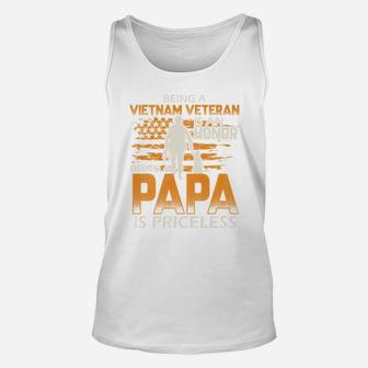Vietnam Veteran Papa Premium Shirt Gift For Veteran Grandpa Unisex Tank Top - Seseable