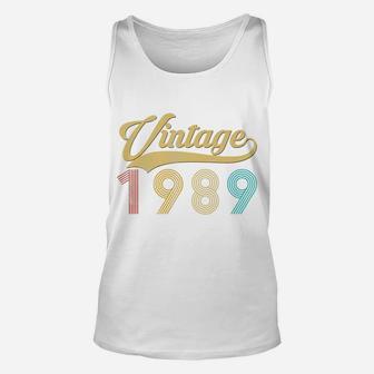 Vintage 1989 Birthday Gift For Men Women Unisex Tank Top - Seseable