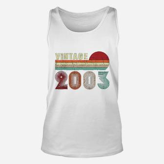Vintage 2003 Funny 19 Years Old Boys And Girls 19th Birthday Unisex Tank Top - Seseable