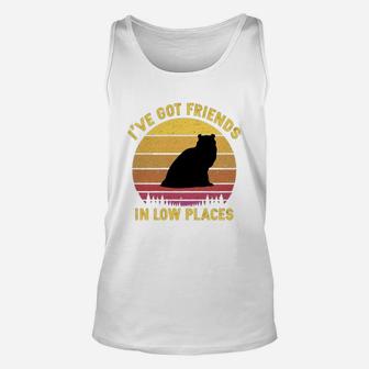 Vintage American Curl I Have Got Friends In Low Places Cat Lovers Unisex Tank Top - Seseable