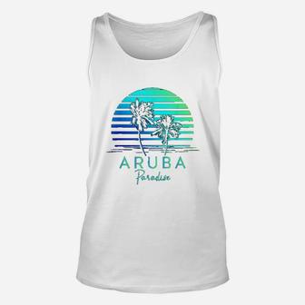 Vintage Aruba Beach Tropical Vibes Vacation Souvenir Gift Unisex Tank Top - Seseable