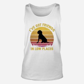 Vintage Beagle I Have Got Friends In Low Places Dog Lovers Unisex Tank Top - Seseable