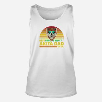 Vintage Best Akita Dad Ever Dog Daddy Father Unisex Tank Top - Seseable