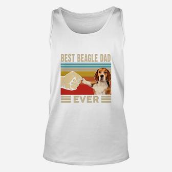 Vintage Best Beagle Dad Ever Unisex Tank Top - Seseable