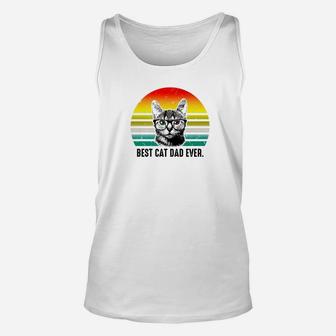 Vintage Best Cat Dad Ever Cat Daddy Father Funny Unisex Tank Top - Seseable