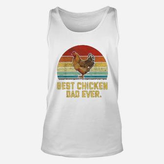 Vintage Best Chicken Dad Ever Unisex Tank Top - Seseable