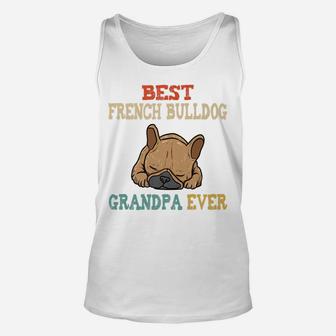 Vintage Best French Bulldog Grandpa Funny Unisex Tank Top - Seseable